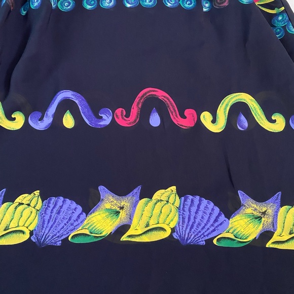 Handmade Pleated Dress Seashell theme Short sleeve - Picture 12 of 13